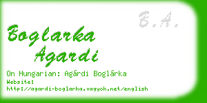 boglarka agardi business card