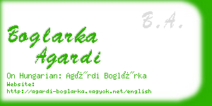 boglarka agardi business card